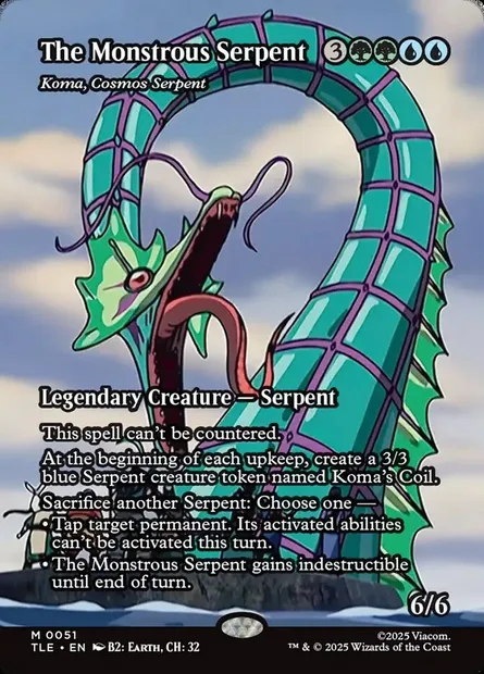 Koma, Cosmos Serpent, Magic card TLE 51 — Avatar: The Last Airbender Eternal set