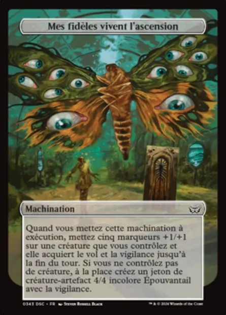 Mes fidèles vivent l'ascension, carte Magic DSC 343 — extension Duskmourn: House of Horror Commander