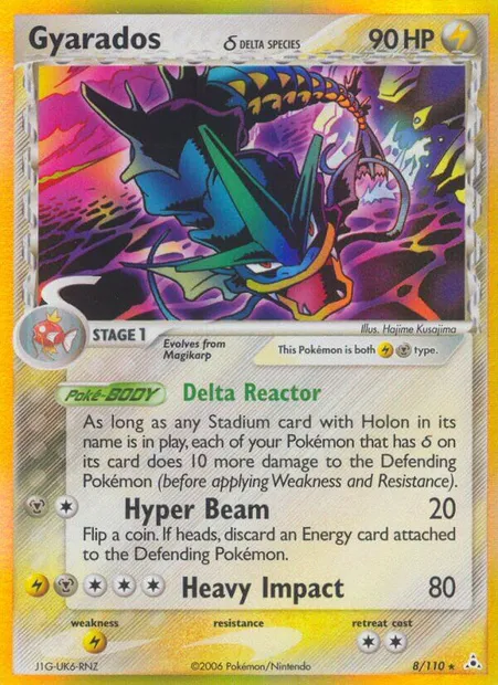 Gyarados δ, Pokémon card HP 8 — Holon Phantoms set