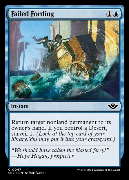 Failed Fording, Magic card OTJ 47 — Outlaws of Thunder Junction set
