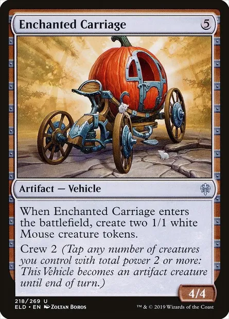 Enchanted Carriage, Magic card ELD 218 — Throne of Eldraine set