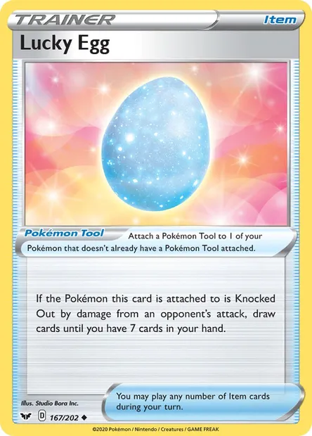 Lucky Egg, Pokémon card SSH 167 — Sword & Shield set