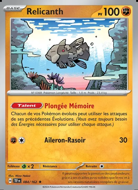 Relicanth, carte Pokémon TEF 084 — extension Forces Temporelles