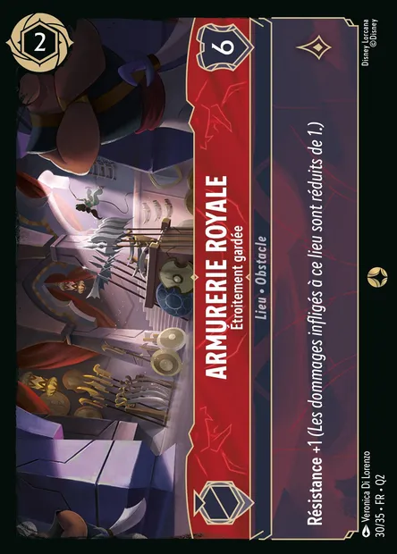 Armurerie royale - Étroitement gardée, carte Disney Lorcana Q2-030 — extension Quête des Illumineurs: Vol au palais
