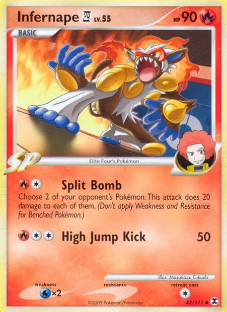Infernape E4, Pokémon card RR 43 — Rising Rivals set