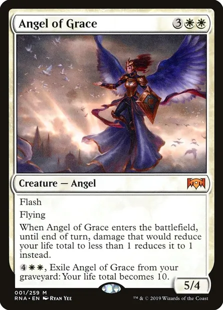 Angel of Grace, Magic card RNA 1 — Ravnica Allegiance set