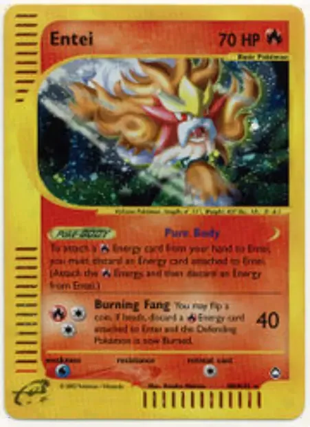 Entei, carte Pokémon AQ 10 — extension Aquapolis