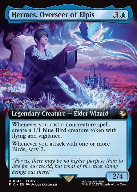 Hermes, Overseer of Elpis, Magic card FIC 141 — Final Fantasy Commander set