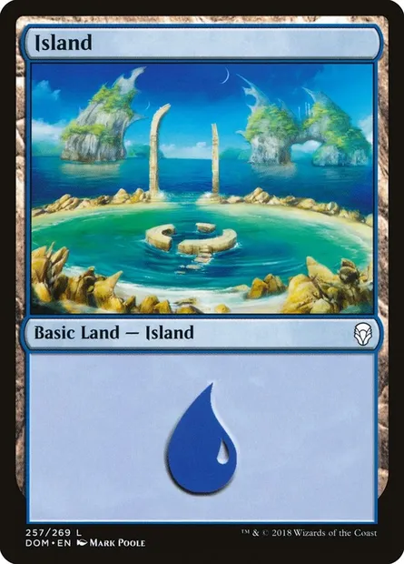 Island, Magic card DOM 257 — Dominaria set