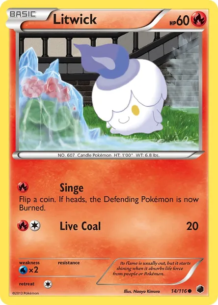 Litwick, Pokémon card PLF 14 — Plasma Freeze set