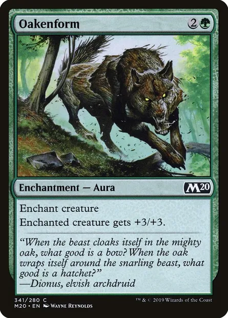 Oakenform, Magic card M20 341 — Core Set 2020 set