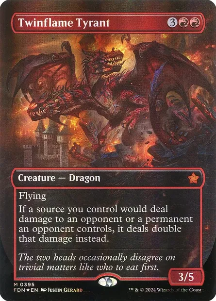 Twinflame Tyrant, Magic card FDN 395 — Foundations set