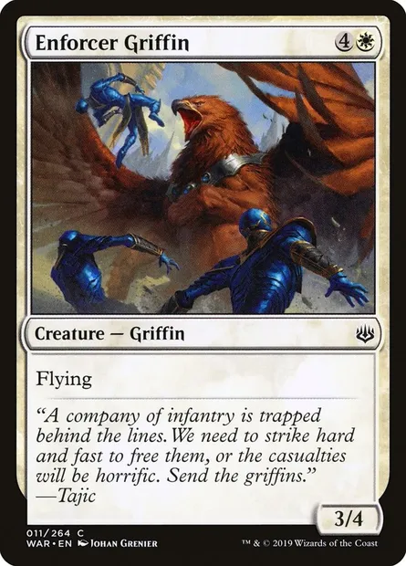 Enforcer Griffin, Magic card WAR 11 — War of the Spark set