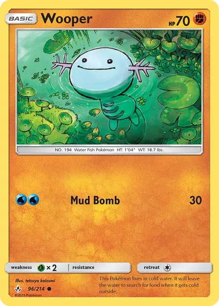 Wooper, Pokémon card UNB 96 — Unbroken Bonds set