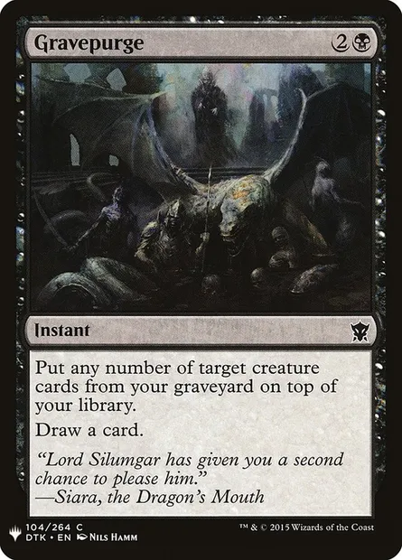 Gravepurge, Magic card PLST DTK-104 — The List set