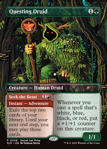 Questing Druid // Seek the Beast, Magic card SLP 38 — Secret Lair Promo set