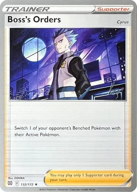 Boss's Orders - Cyrus, Pokémon card WCD22 132-4 — World Championship Decks 2022 set