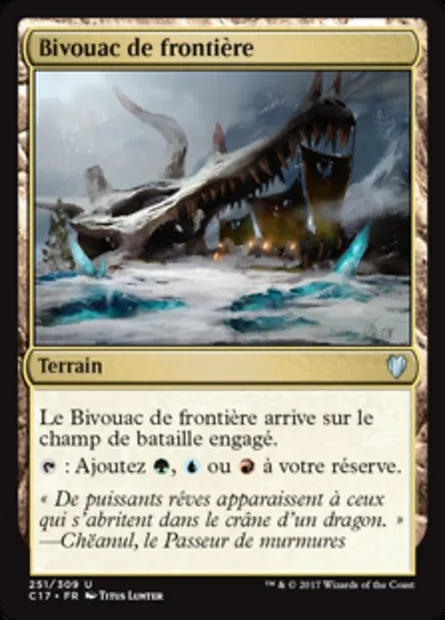 Bivouac de frontière, carte Magic C17 251 — extension Commander 2017