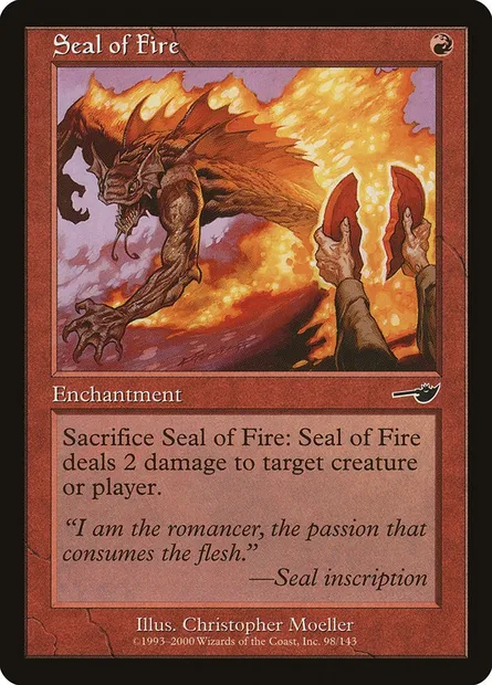 Seal of Fire, Magic card NEM 98 — Nemesis set