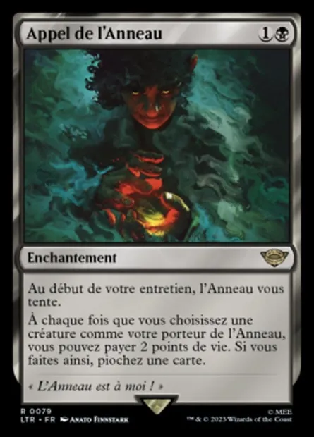 Appel de l'Anneau, carte Magic LTR 79 — extension Le Seigneur des Anneaux : chroniques de la Terre du Milieu