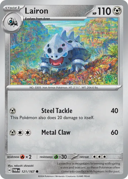 Lairon, Pokémon card TWM 121 — Twilight Masquerade set