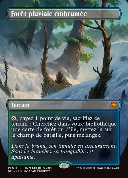 Forêt pluviale embrumée, carte Magic SPG 111 — extension Special Guests