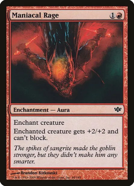 Maniacal Rage, Magic card CON 68 — Conflux set