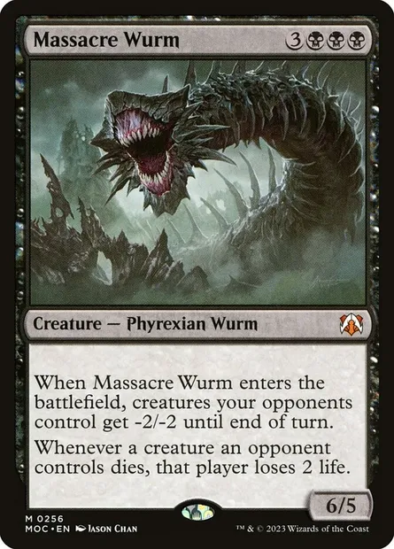 Massacre Wurm, Magic card MOC 256 — March of the Machine Commander set