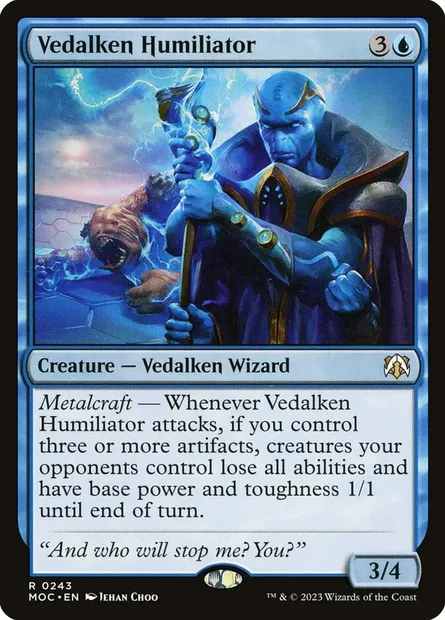 Vedalken Humiliator, Magic card MOC 243 — March of the Machine Commander set