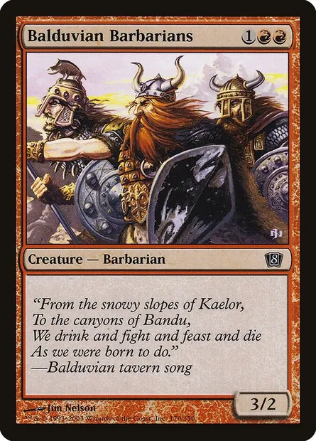 Balduvian Barbarians, Magic card 8ED 176★ — Eighth Edition set