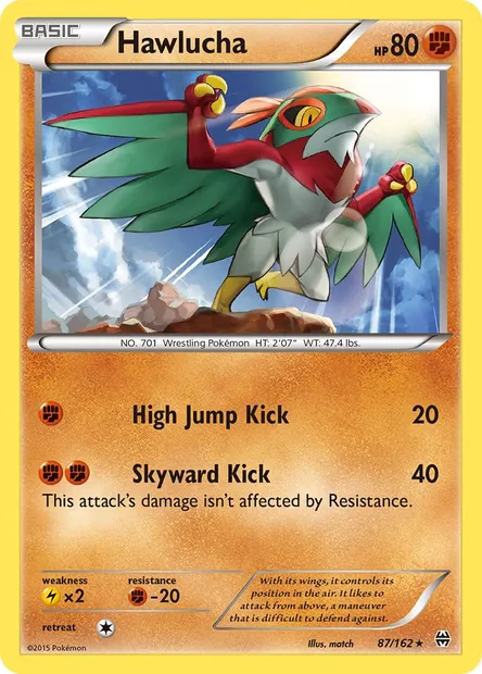 Hawlucha, Pokémon card BKT 87 — BREAKthrough set