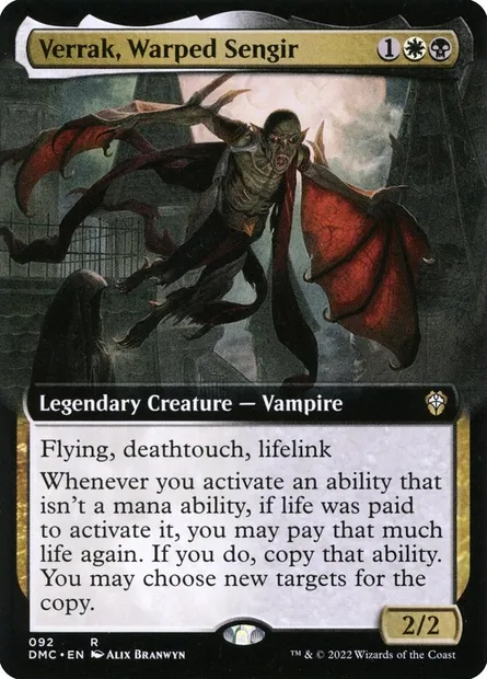 Verrak, Warped Sengir, Magic card DMC 92 — Dominaria United Commander set