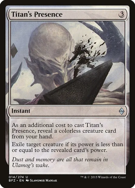 Titan's Presence, Magic card BFZ 14 — Battle for Zendikar set