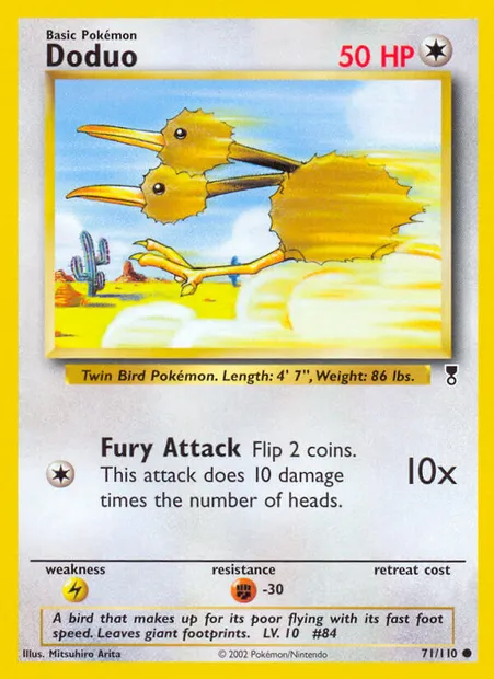 Doduo, Pokémon card LC 71 — Legendary Collection set