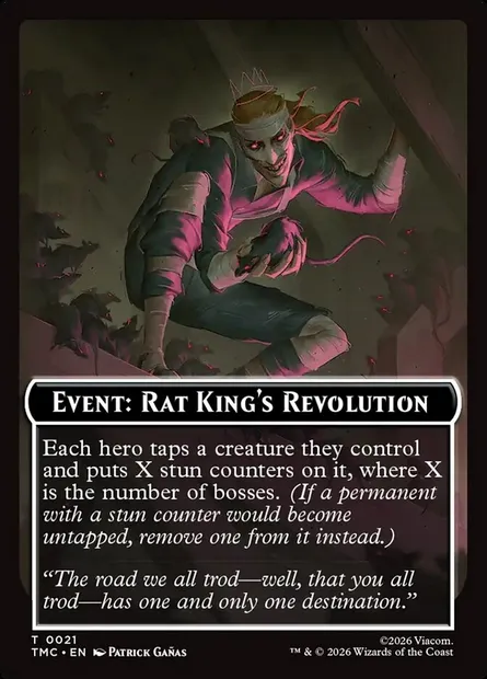 Event: Rat King's Revolution, carte Magic TTMC 21 — extension Teenage Mutant Ninja Turtles Eternal Tokens