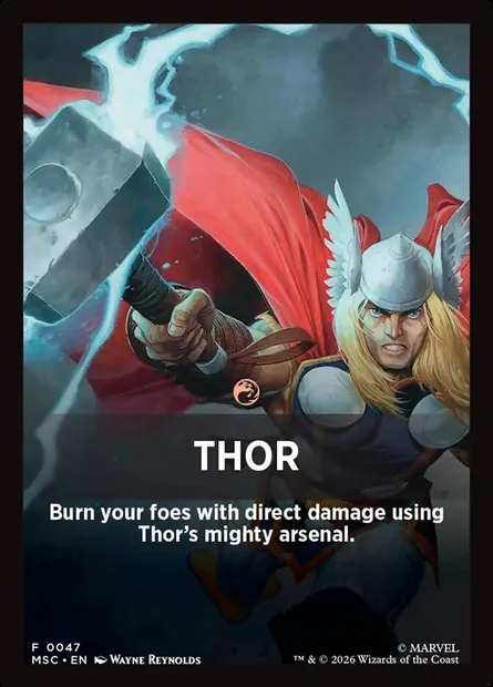 Thor, carte Magic FMSC 47 — extension Marvel Super Heroes Jumpstart Front Cards