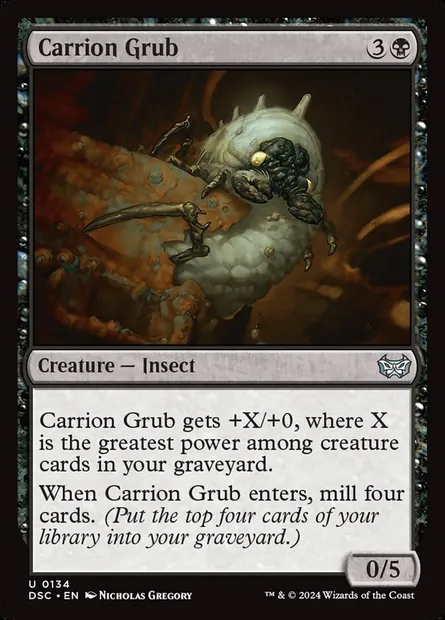 Carrion Grub, Magic card DSC 134 — Duskmourn: House of Horror Commander set