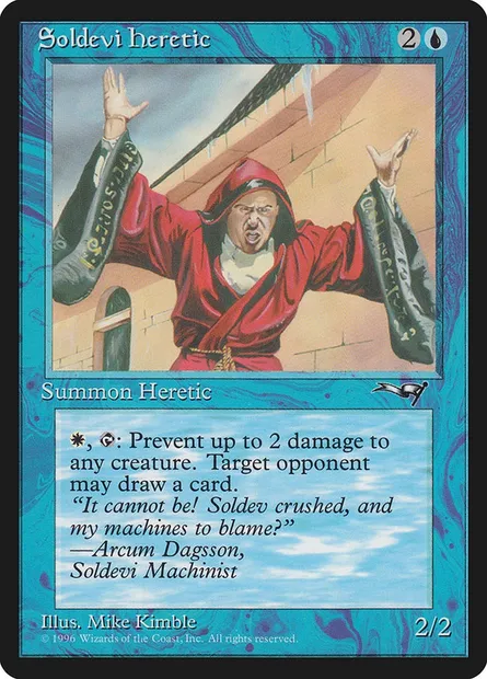 Soldevi Heretic, Magic card ALL 33b — Alliances set