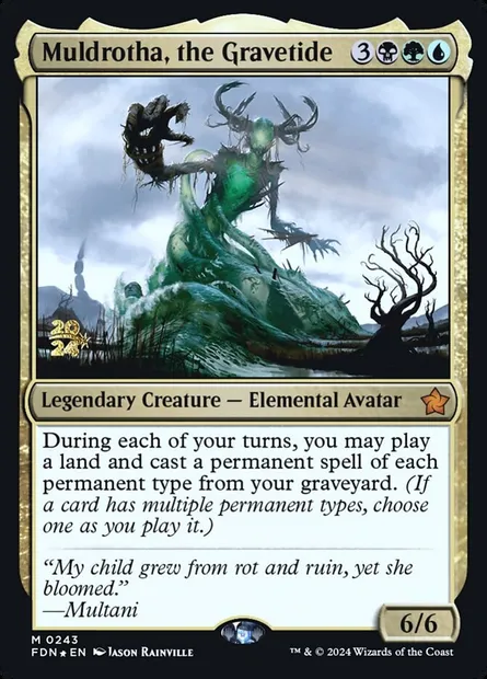 Muldrotha, the Gravetide, Magic card PFDN 243s — Foundations Promos set