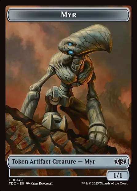 Myr, Magic card TTDC 30 — Tarkir: Dragonstorm Commander Tokens set