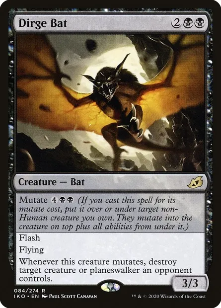 Dirge Bat, Magic card IKO 84 — Ikoria: Lair of Behemoths set