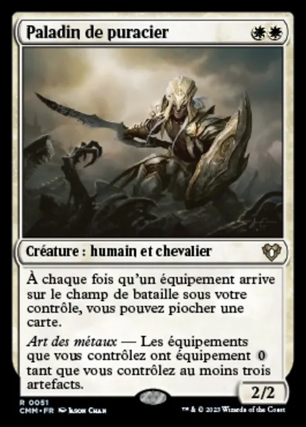 Paladin de puracier, carte Magic CMM 51 — extension Commander Masters
