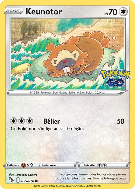 Keunotor, carte Pokémon PGO 059 — extension Pokémon GO