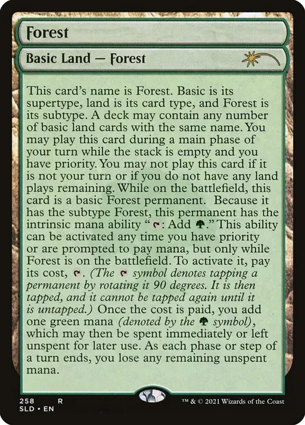 Forêt, carte Magic SLD 258 — extension Secret Lair Drop