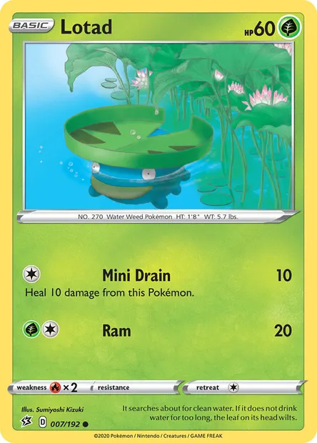 Lotad, Pokémon card RCL 7 — Rebel Clash set
