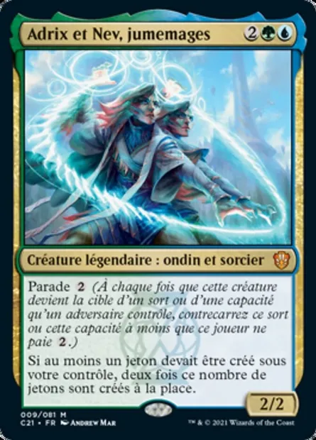 Adrix et Nev, jumemages, carte Magic C21 9 — extension Commander 2021