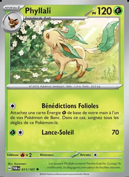 Phyllali, carte Pokémon TWM 011 — extension Mascarade Crépusculaire
