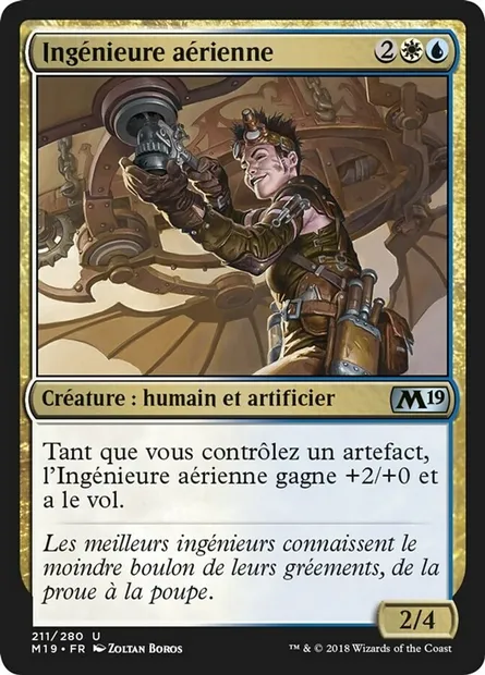 Ingénieure aérienne, carte Magic M19 211 — extension Core Set 2019