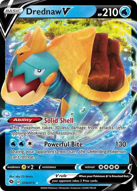 Drednaw V, Pokémon card CPA 14 — Champion's Path set