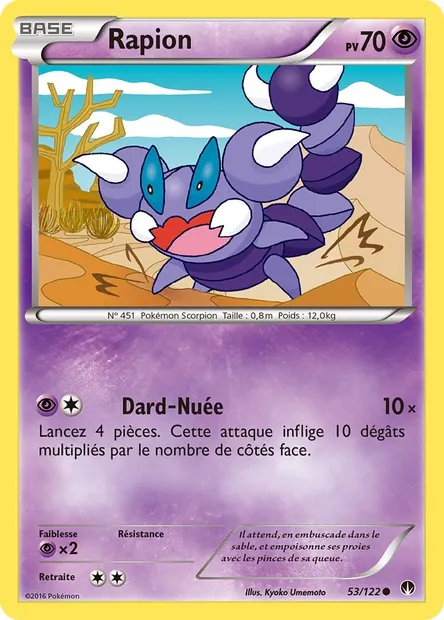 Rapion, carte Pokémon BKP 53 — extension Rupture Turbo